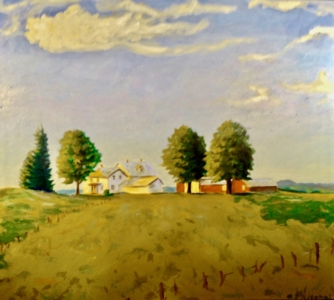 Danville Farm, acrylic on canvas, 38 x 42 (sold)