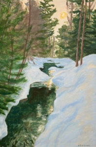 Winter Brook 24&quot;W x 36&quot;H, Acrylic on Canvas