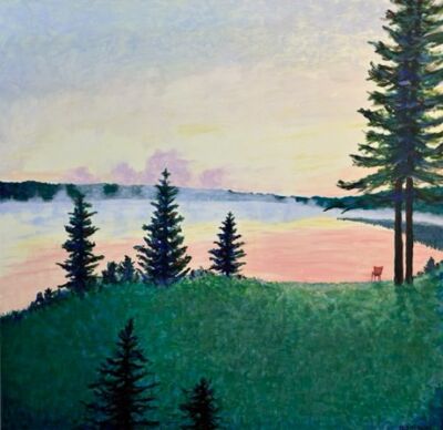 Dawn, acrylic on canvas, 48 x 50