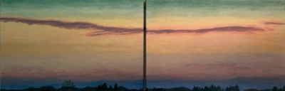 Evening Sky Diptych, each panel 24"H x 36"W, acrylic on canvas